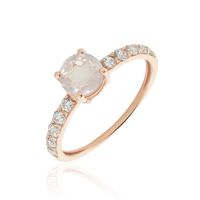 Bague Or Rose Monroe Quartz Oxydes De Zirconium