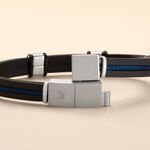 Bracelet Jourdan Caoutchouc Noir - Bracelets cha&icirc;nes Homme | Marc Orian