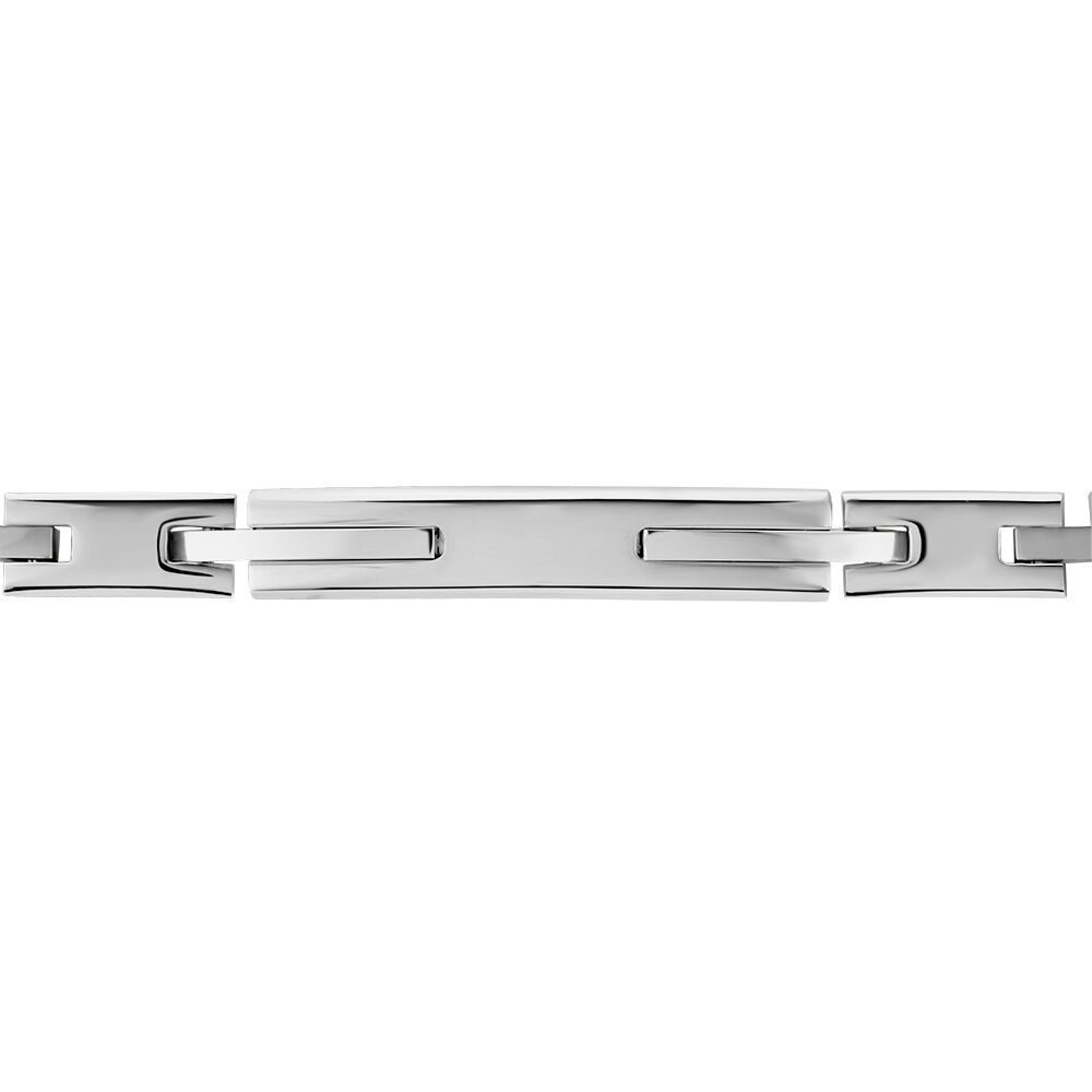 Bracelet Identit&eacute;e Zion Acier Blanc - Gourmettes Homme | Marc Orian