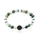 Bracelet Jourdan Yasur Acier Noir Quartz Amazonite - Bracelets cha&icirc;nes Homme | Marc Orian