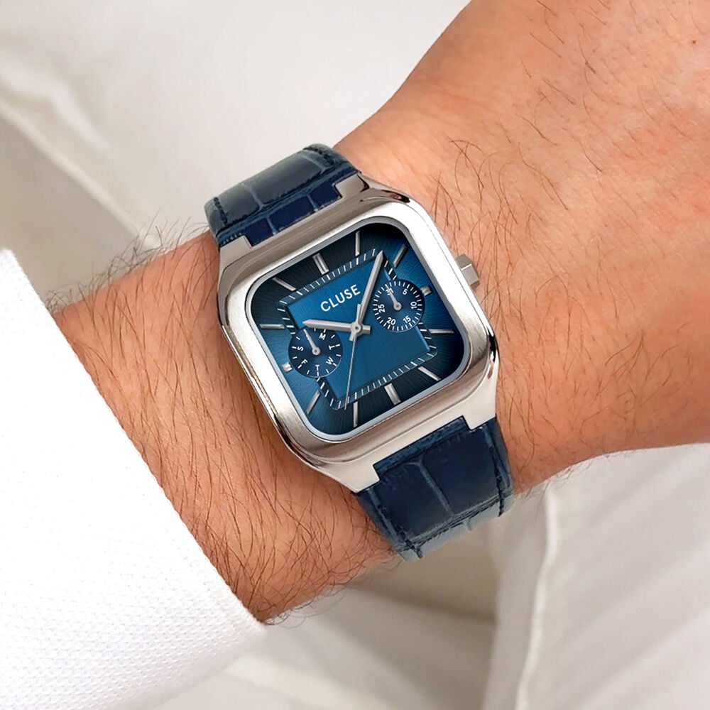 Montre Cluse Quadrus Multifonction Bleu - Montres &eacute;tanches Homme | Marc Orian