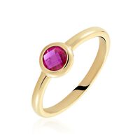 Bague Plaqué Or Leesa Oxyde De Zirconium