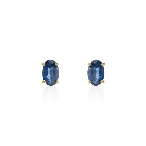 Boucles D'oreilles Puces Or Jaune Bellona Saphir - Puces Femme | Marc Orian