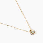 Collier Eliana Argent Dor&eacute; A L'Or 750/1000 Topaze Oxyde De Zirconium - Colliers avec pierres Femme | Marc Orian