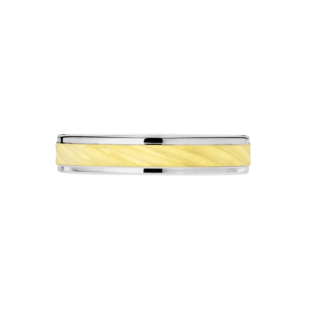 Alliance Maria-celeste Ruban Plat Or Bicolore - Alliances duo Famille | Marc Orian