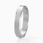 Alliance Inayah Ruban Plat Argent Blanc - Alliances duo Famille | Marc Orian