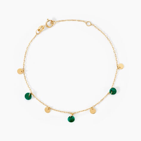 Bracelet Epurea Or Jaune Malachite - Bracelets Medailles Femme | Marc Orian