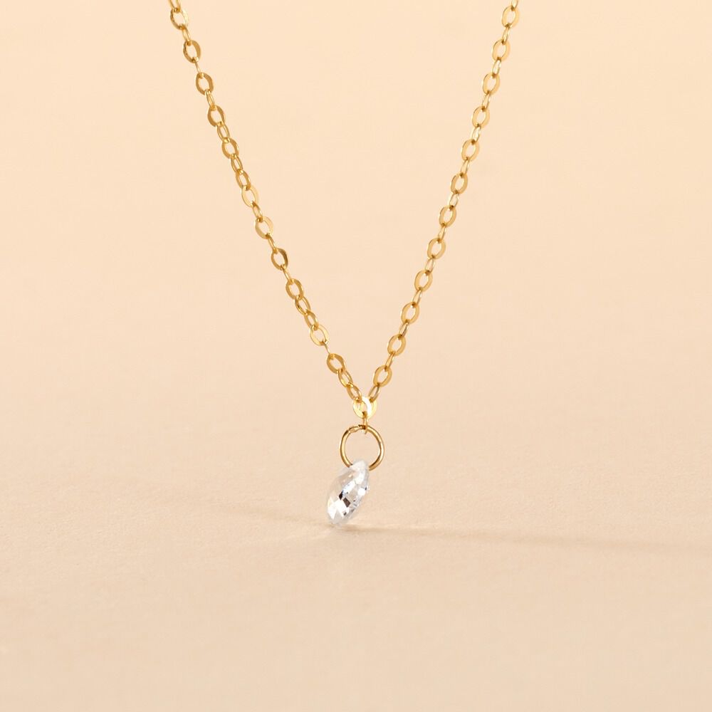 Collier Or Jaune Emilee Oxyde De Zirconium - Colliers avec pierres Enfant | Marc Orian