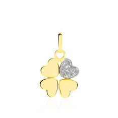 Pendentif Eudocie Coeur Trefle Or Jaune - Pendentifs Femme | Marc Orian