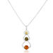Collier Agneta Argent Blanc Ambre