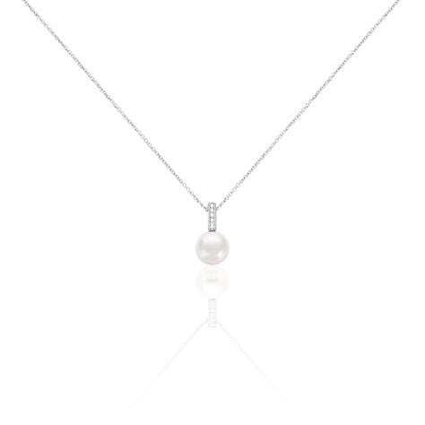 Collier Marla Argent Blanc Perle De Culture Et Oxyde De Zirconium - Colliers avec pierres Femme | Marc Orian