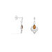 Boucles D'oreilles Pendantes Doralyn Argent Blanc Ambre - Pendantes Femme | Marc Orian