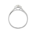 Bague Solitaire Accompagn&eacute; Sosanna Or Blanc Diamant Synth&eacute;tique - Parures de mariage Femme | Marc Orian