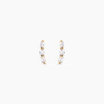Boucles D'Oreilles Puces Isobel Plaqu&eacute; Or Jaune Oxyde De Zirconium - Puces Femme | Marc Orian