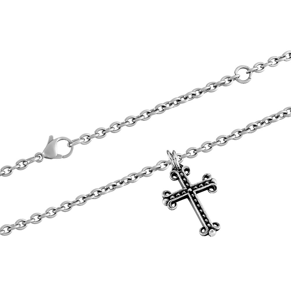 Collier Jodoc Acier Blanc - Colliers Homme | Marc Orian