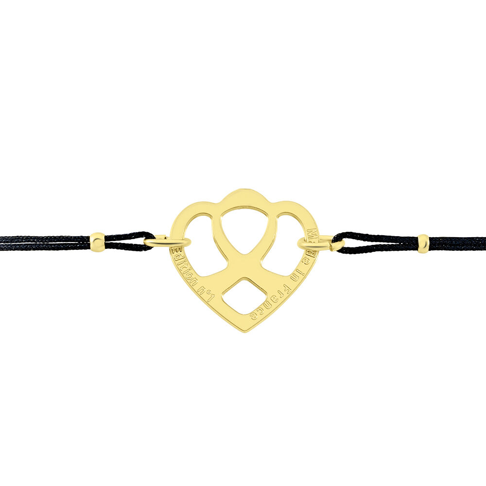 Bracelet Solidaire Lutte Contre Le Cancer Laiton Dor&eacute; - Bracelets cordons Femme | Marc Orian