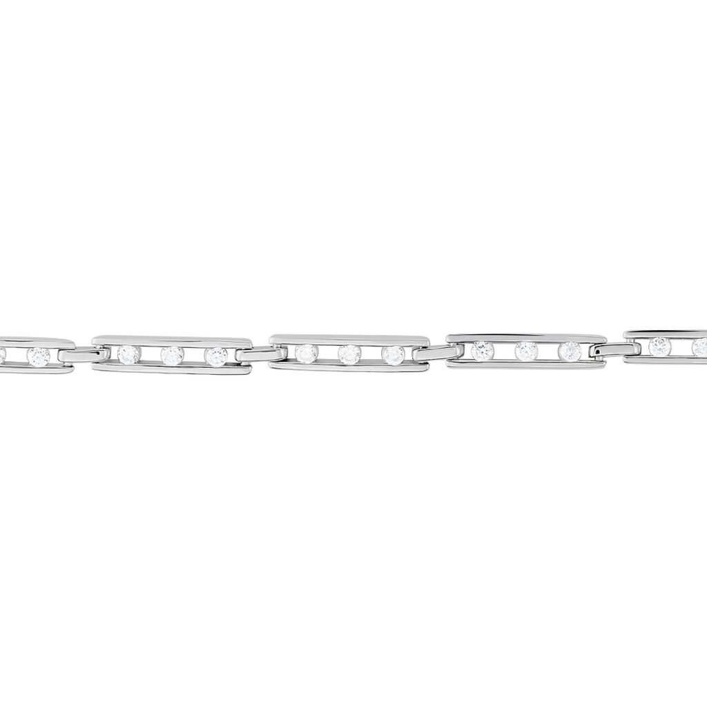 Bracelet Calina Argent Blanc Oxyde De Zirconium - Bracelets chaînes Femme | Marc Orian