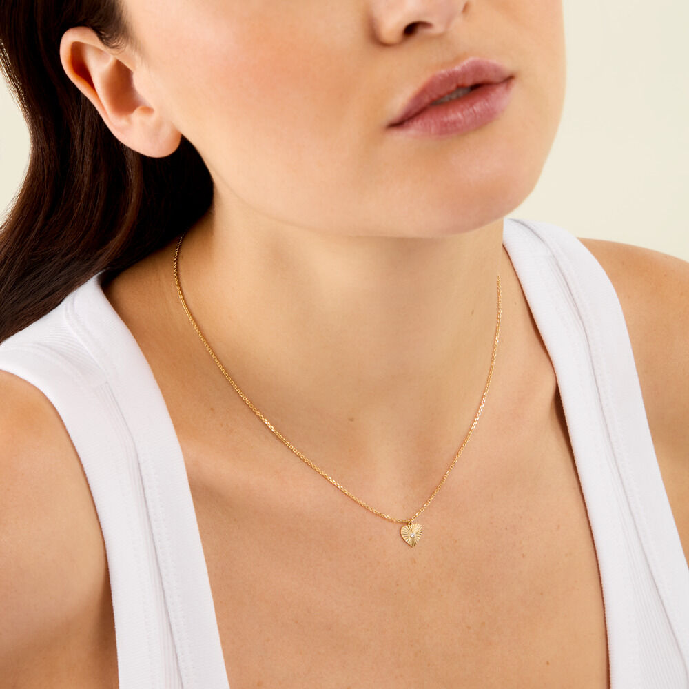Collier Candy Argent Dor&eacute; A L'Or 750/1000 Oxyde De Zirconium - Colliers avec pierres Femme | Marc Orian