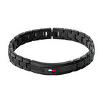 Bracelet Tommy Hilfiger Nelson Acier Noir - Bracelets cha&icirc;nes Homme | Marc Orian