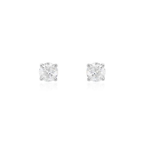 Boucles D'oreilles Puces Aphrodite Or Blanc Diamants - Puces Homme | Marc Orian