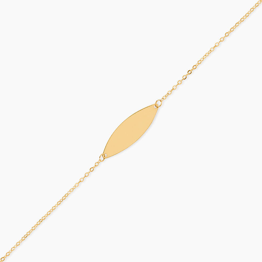 Bracelet Identit&eacute; Gaspardine Maille For&ccedil;at Or Jaune - Gourmettes Enfant | Marc Orian