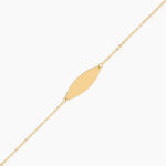 Bracelet Identit&eacute; Gaspardine Maille For&ccedil;at Or Jaune - Gourmettes Enfant | Marc Orian