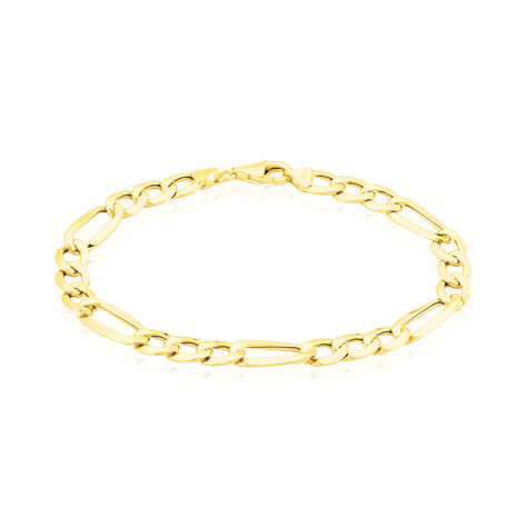 Bracelet Or Jaune Maille Altern&eacute;e - Bracelets mailles Homme | Marc Orian