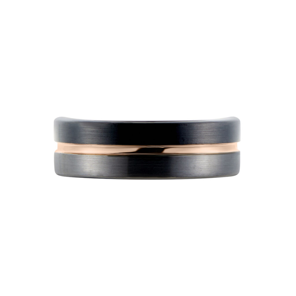 Bague Jourdan Echo Tungstene Tricolore Blanc / Rose / Noir - Bagues Homme | Marc Orian