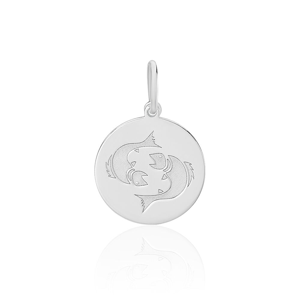 Pendentif Zodiaque Rond Argent Blanc - Bijoux personnalisés Famille | Marc Orian