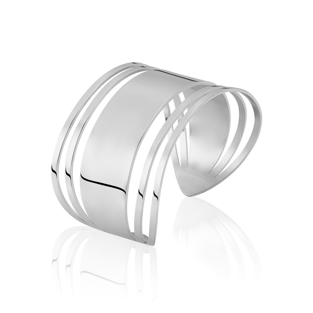 Bracelet Jonc Trestana Acier Blanc - Bracelets joncs Femme | Marc Orian