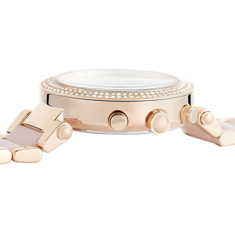 Montre Michael Kors Parker Chrono Rose - Montres étanches Femme | Marc Orian