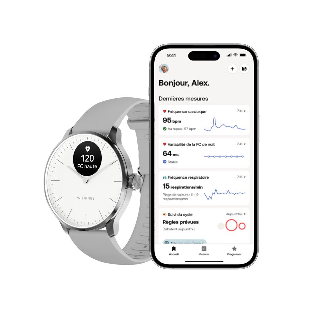 Montre Connect&eacute;e Withings Scanwatch Light - Montres connect&eacute;es Femme | Marc Orian