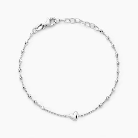 Bracelet Cœur D'amour Argent Blanc - Bracelets chaînes Femme | Marc Orian