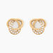 Boucles D'oreilles Puces Henia Plaqué Or Jaune Oxyde De Zirconium