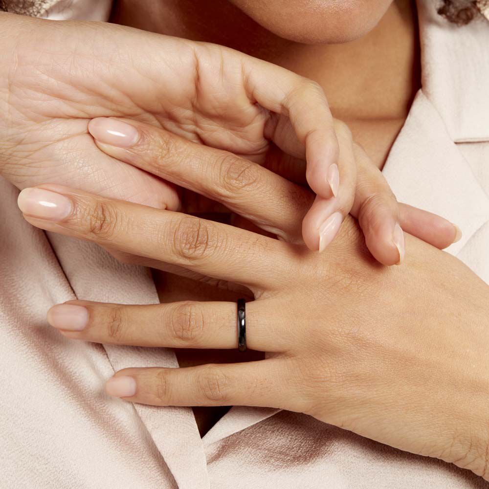 Bague Volta Ceramique Noir Céramique - Bagues avec pierre Femme | Marc Orian