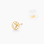 Boucles D'oreilles Puces Eleanor Fleur Or Jaune Oxyde De Zirconium - Puces Famille | Marc Orian