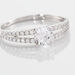 Bague Fina Or Blanc Oxyde De Zirconium - Solitaires Femme | Marc Orian
