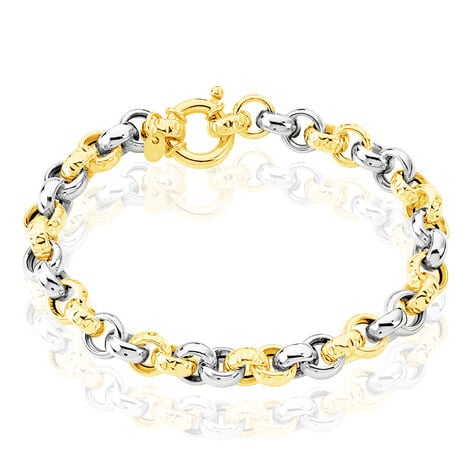 Bracelet Jodie Maille Jaseron Godronne Or Bicolore - Bracelets mailles Femme | Marc Orian
