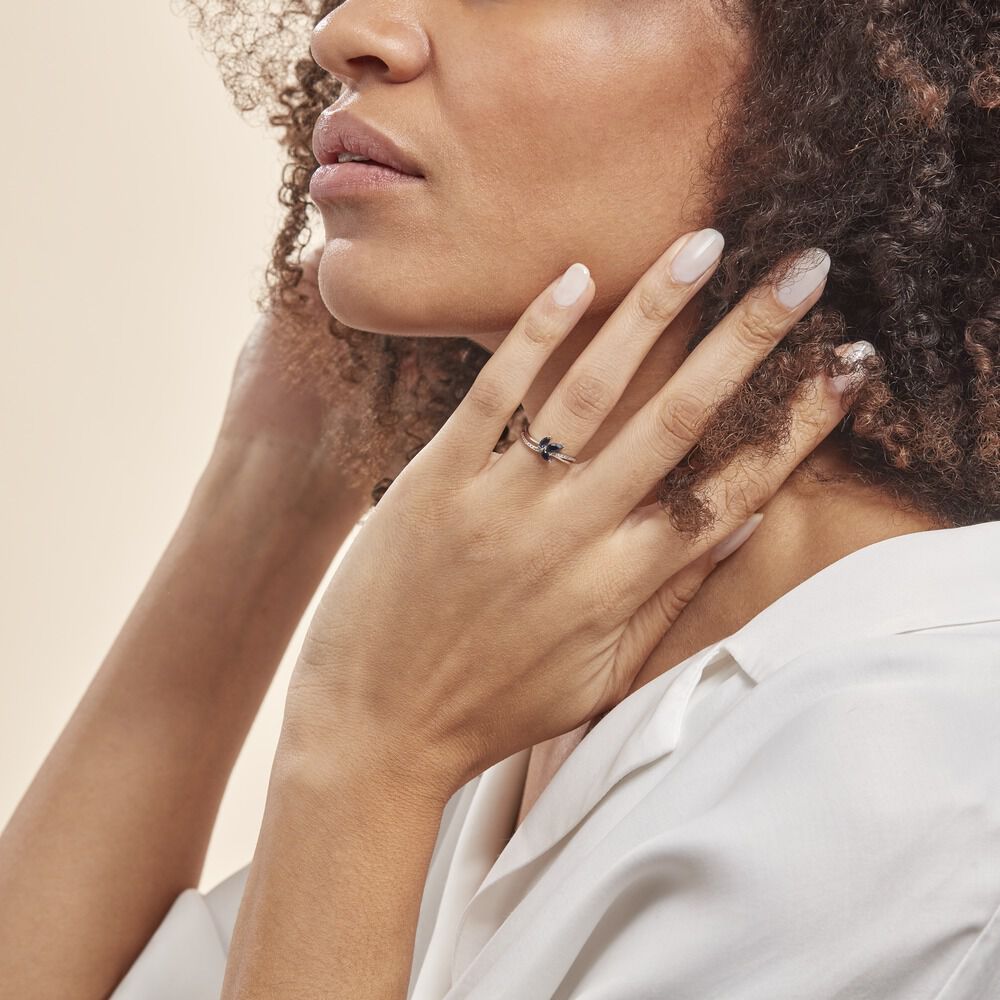 Bague Angie Or Blanc Saphir Diamant -  Femme | Marc Orian