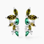 Boucles D'oreilles Puces Gardenia Crown Argent Blanc Oxyde Zirconium - Puces Femme | Marc Orian