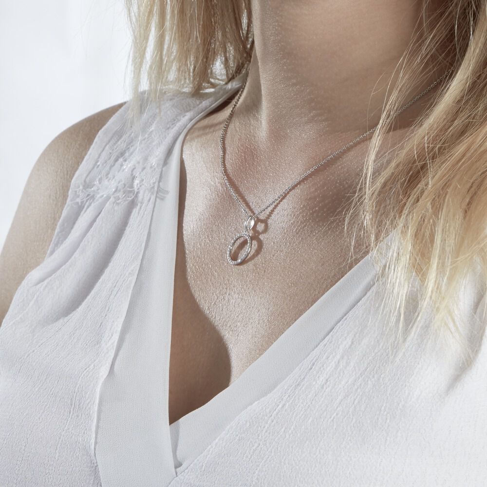 Collier Grâces Argent Blanc Oxyde De Zirconium - Colliers avec pierres Femme | Marc Orian