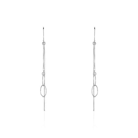 Boucles D'oreilles Pendantes Sybille Argent Blanc - Pendantes Femme | Marc Orian