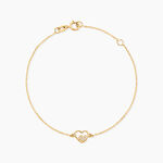 Bracelet Or Jaune Saponaire Oxydes De Zirconium - Bracelets cha&icirc;nes Enfant | Marc Orian