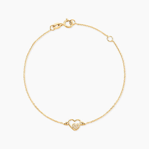 Bracelet Or Jaune Saponaire Oxydes De Zirconium - Bracelets cha&icirc;nes Enfant | Marc Orian