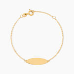 Bracelet Identit&eacute; Gaspardine Maille For&ccedil;at Or Jaune - Gourmettes Enfant | Marc Orian