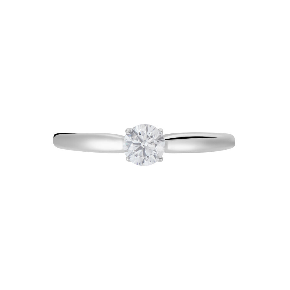 Bague Solitaire Or Blanc Flora Diamant - Solitaires Femme | Marc Orian