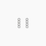 Boucles D'Oreilles Puces Evdokia Argent Blanc Oxyde De Zirconium - Puces Femme | Marc Orian