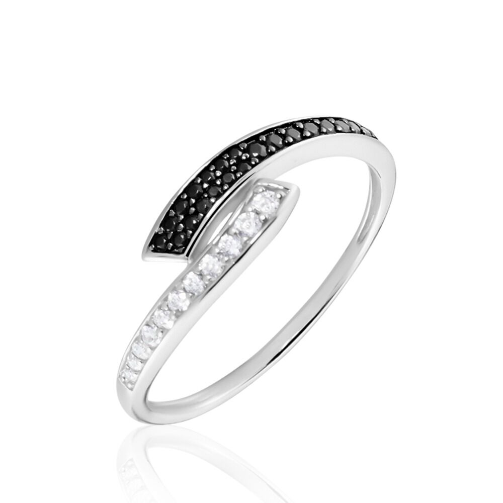Bague Argent Blanc Agafya Oxydes De Zirconium - Bagues avec pierre Femme | Marc Orian