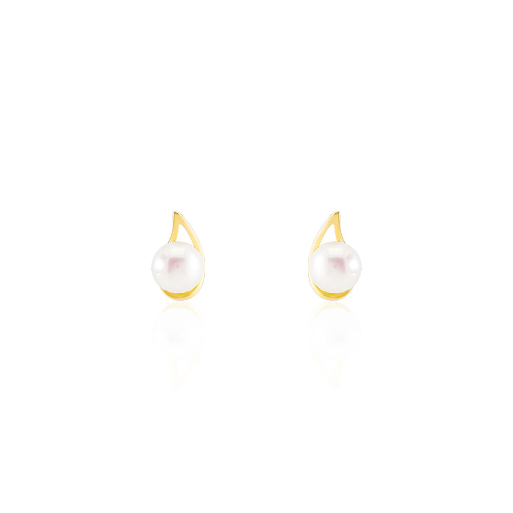 Boucles D'oreilles Pendantes Isaure Or Jaune Perle De Culture - Pendantes Femme | Marc Orian