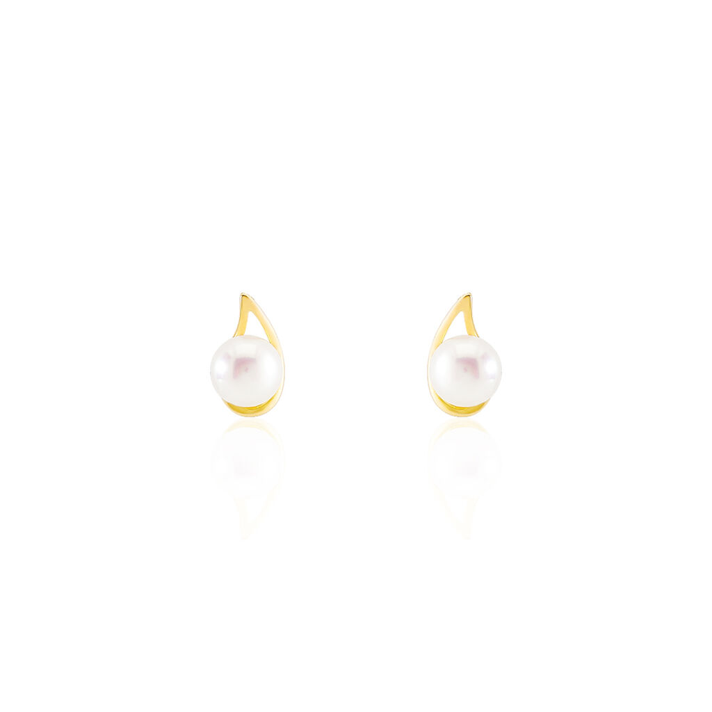 Boucles D'oreilles Pendantes Isaure Or Jaune Perle De Culture - Pendantes Femme | Marc Orian